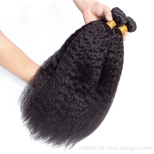 100% Cuticle Aligned Virgin Brazilian Yaki Hair One Bundle 10A Quality Mink Brazilian Human Hair Extensions Kinky Straight